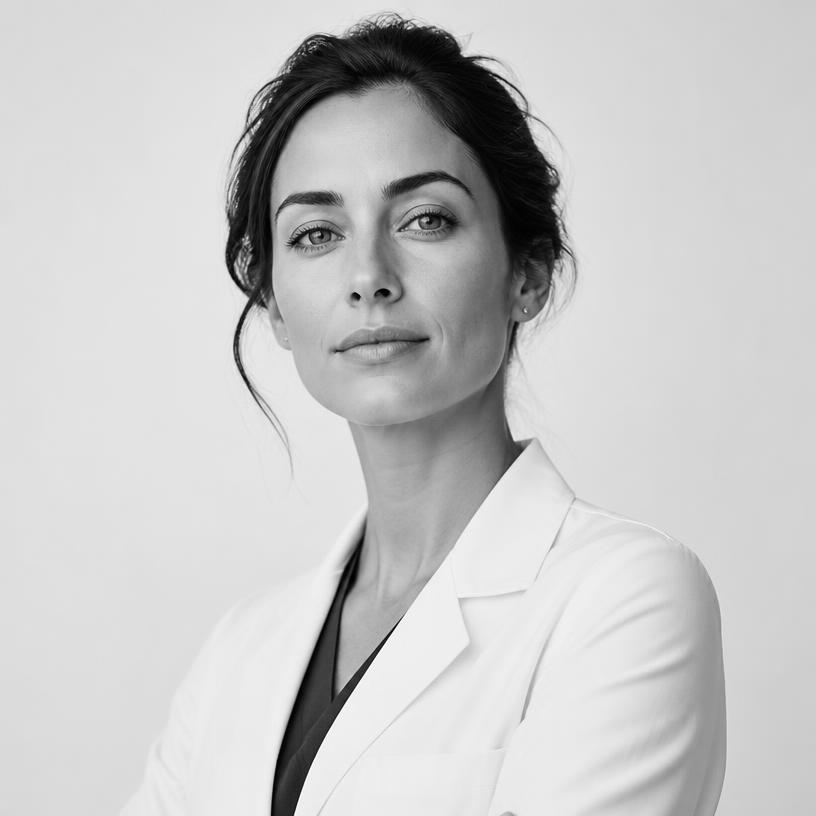 Portrait of Dr. Elena Vance, lead aesthetic physician at Lumina Med Spa & Aesthetics